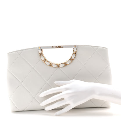 Chanel Caviar Quilted A Real Catch Clutch White 2 of 11