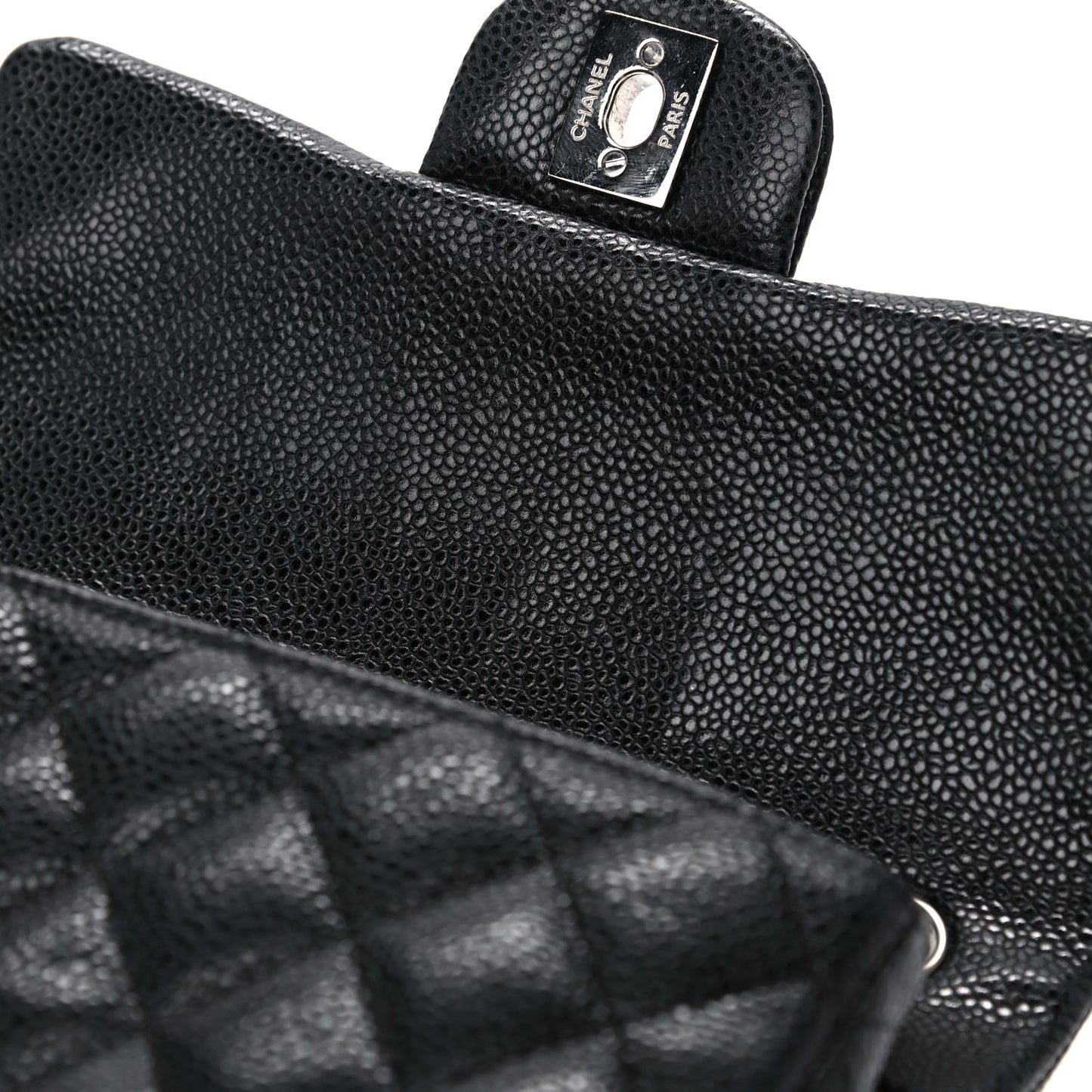Caviar Quilted Mini Rectangular Flap Black