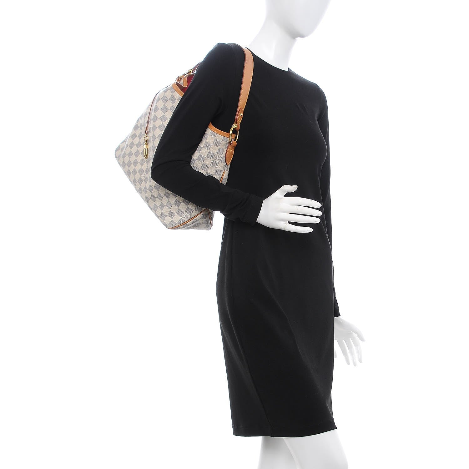 Louis Vuitton Damier Azur Delightful PM Pink 2 of 12