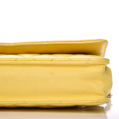 Chanel Lambskin Quilted Wallet on Chain WOC Yellow 18 of 21