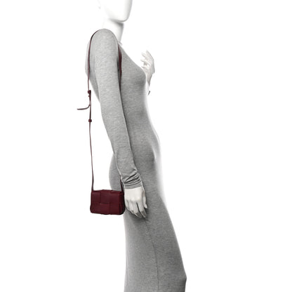 Bottega Veneta Lambskin Maxi Intrecciato Extra Mini Cassette Crossbody Bag Barolo 2 of 9
