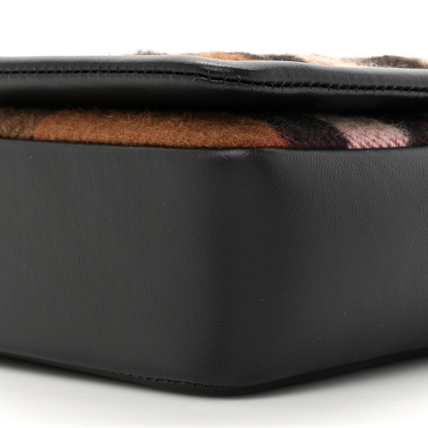 Burberry Check Cashmere Small Lola Bag Black 9 of 10