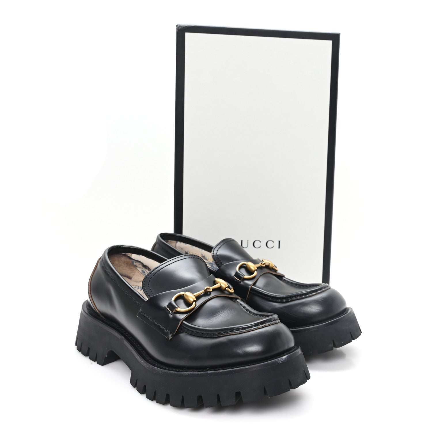 Gucci Cordovan Lux Womens Harald Horsebit 25mm Platform Loafers 40 Black 10 of 10