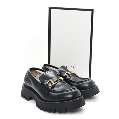 Gucci Cordovan Lux Womens Harald Horsebit 25mm Platform Loafers 40 Black 10 of 10