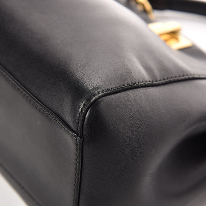 Fendi Nappa Mini Peekaboo Iconic Satchel Black 10 of 13