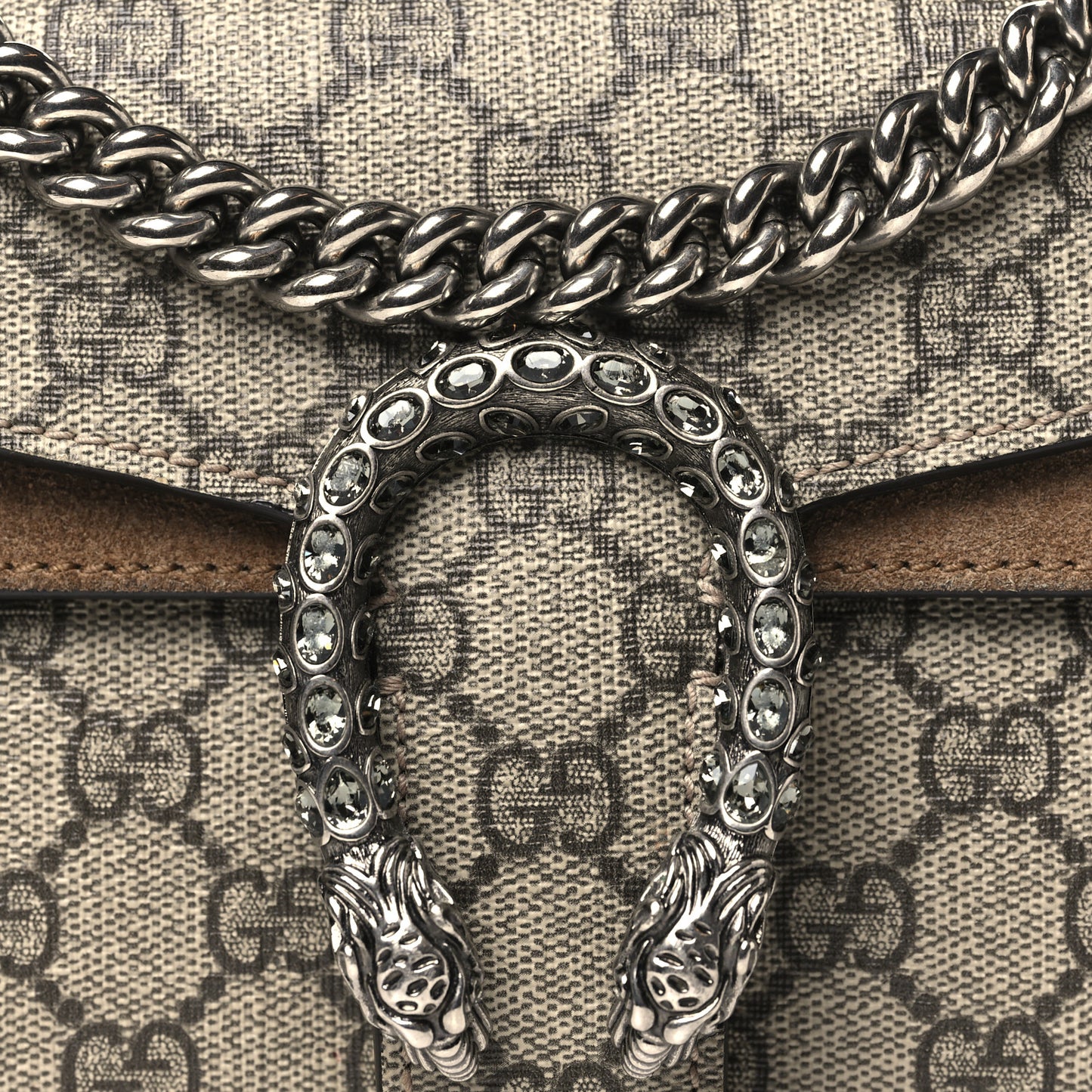 GG Supreme Monogram Small Dionysus Shoulder Bag Taupe