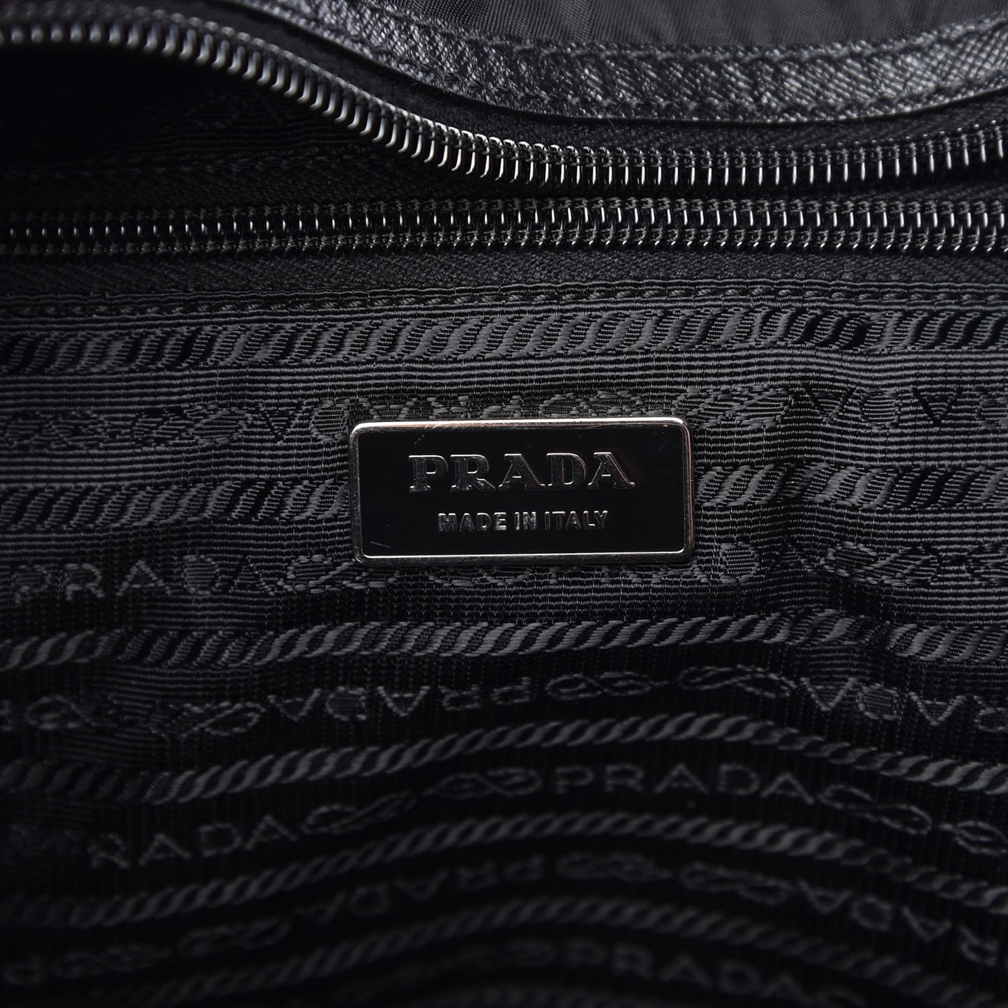 Tessuto Nylon Saffiano Tote Black