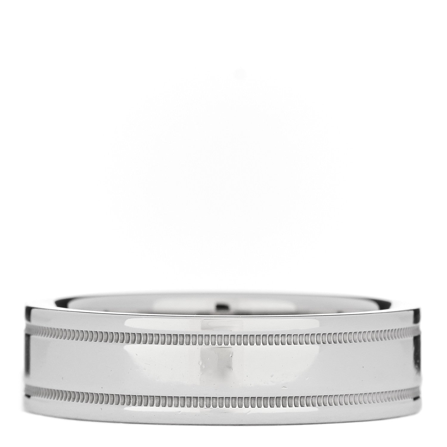 Tiffany Platinum 6mm Together Double Milgrain Band Ring 59 8.75 3 of 4