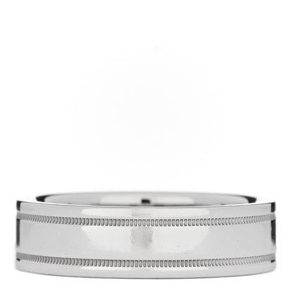 Tiffany Platinum 6mm Together Double Milgrain Band Ring 59 8.75 3 of 4