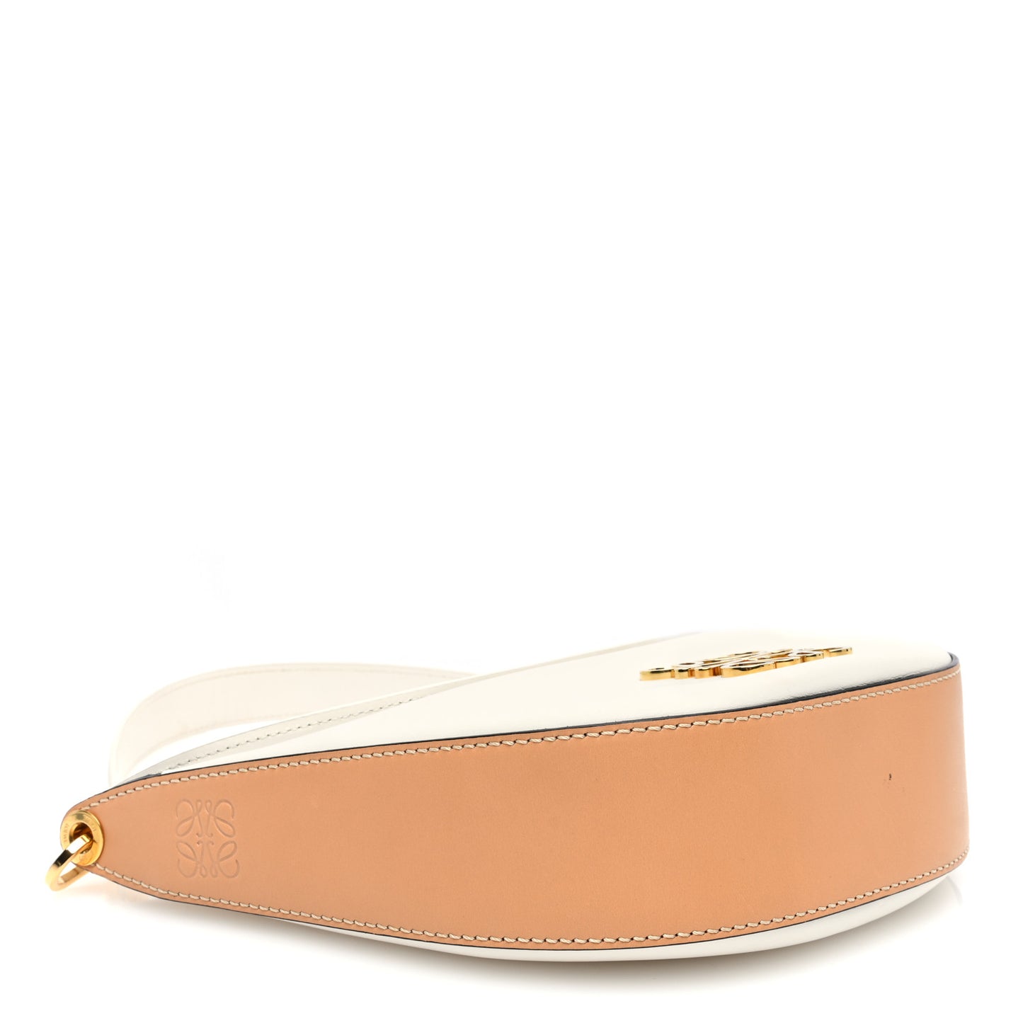 Satin Calfskin Small Anagram Luna Bag White