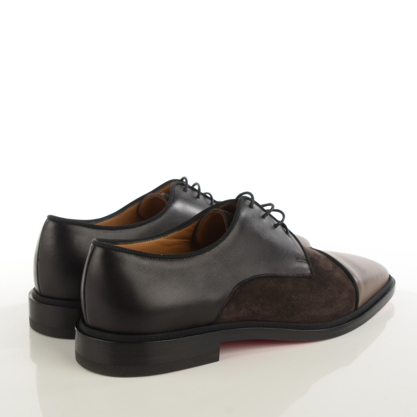 Suede Lambskin Bruno Orlato Mens Flat Oxfords 40 Brown