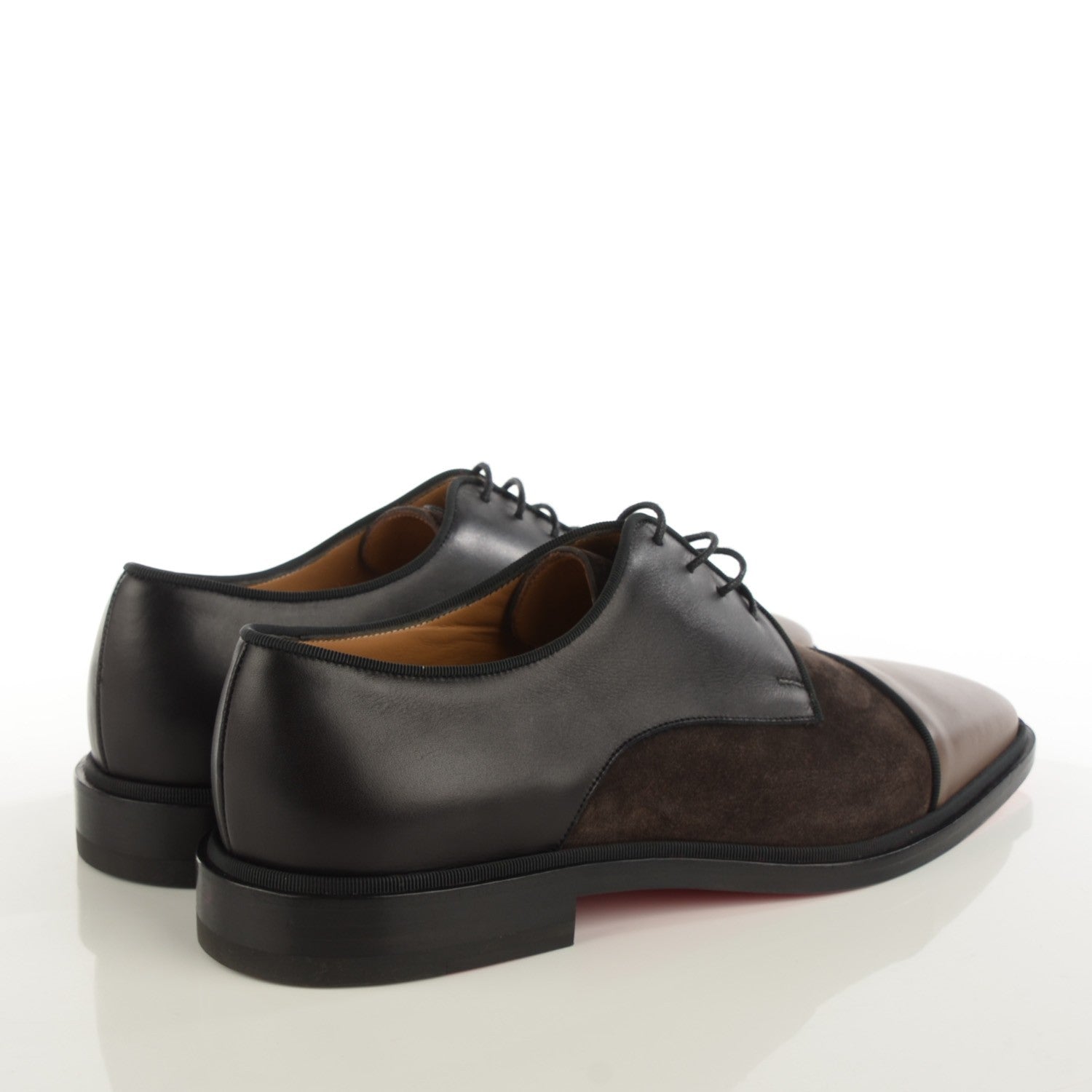 Christian Louboutin Suede Lambskin Bruno Orlato Mens Flat Oxfords 40 Brown 4 of 8