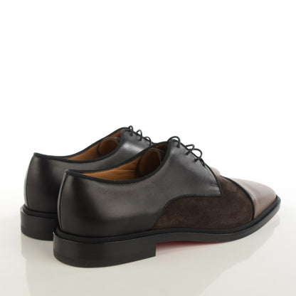 Christian Louboutin Suede Lambskin Bruno Orlato Mens Flat Oxfords 40 Brown 4 of 8