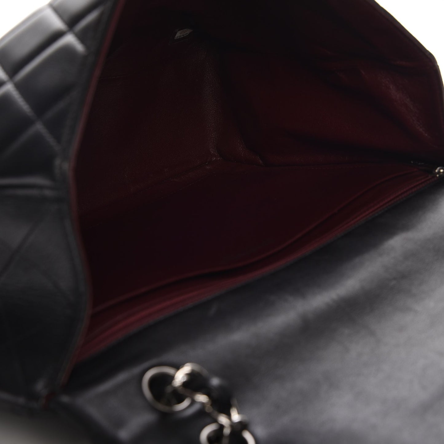 Lambskin Quilted Maxi Single Flap Black