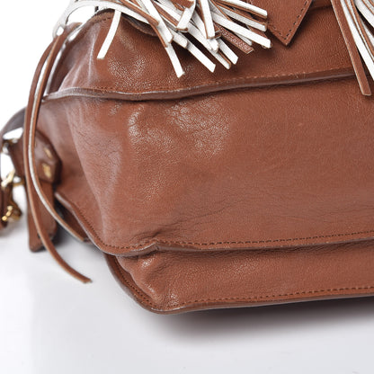 Proenza Schouler Lambskin Fringe Medium PS1 Satchel Saddle 11 of 12