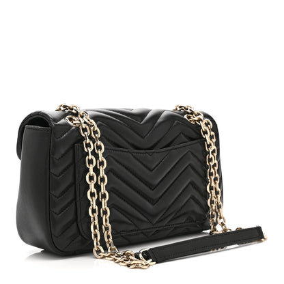 Gucci Lambskin Matelasse Medium GG Marmont Shoulder Bag Black 3 of 11