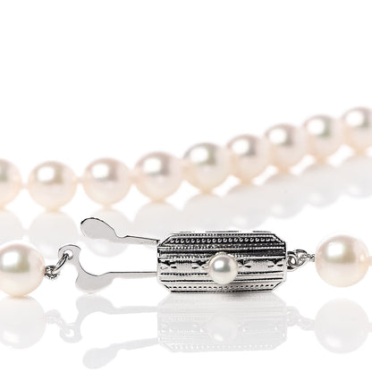 Mikimoto Sterling Silver Akoya Pearl 7-7.5mm Strand Necklace 17.5" 5 of 5