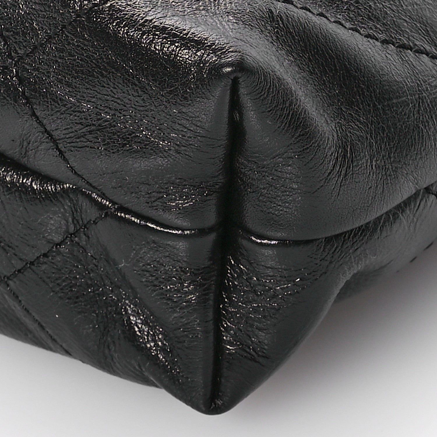 Chanel Shiny Crumpled Calfskin Quilted Pearl Mini Chanel 22 Black 10 of 10