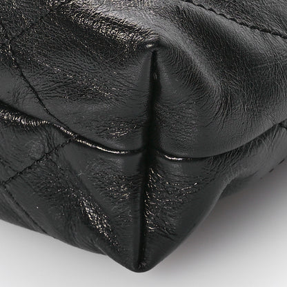 Chanel Shiny Crumpled Calfskin Quilted Pearl Mini Chanel 22 Black 10 of 10