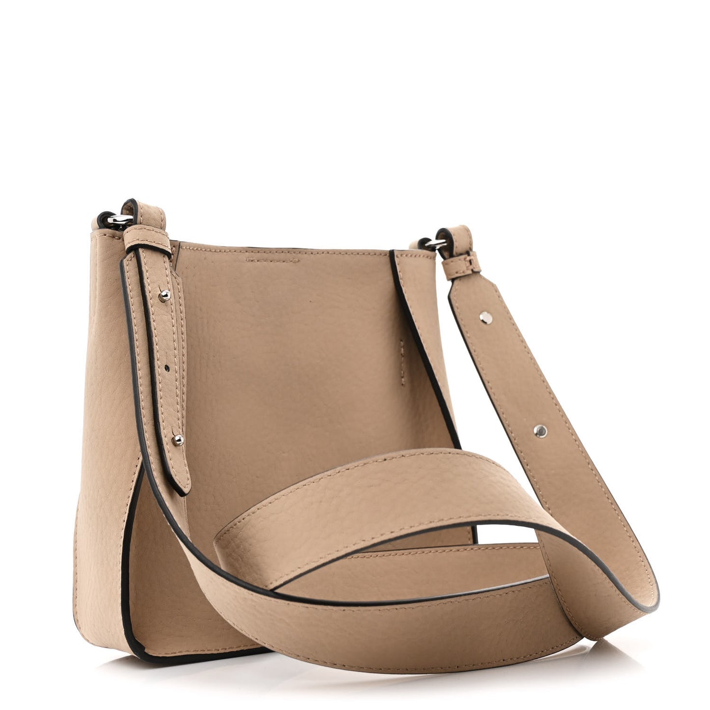 Eco Alter Nappa Perforated Logo Mini Crossbody Camel