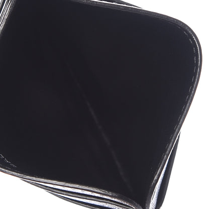 Balenciaga Grained Calfskin Logo Cash Rounded Card Holder Black White 5 of 7