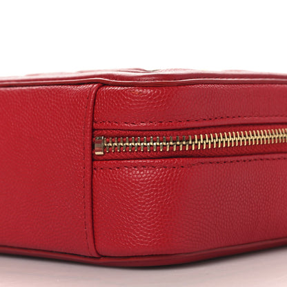 Chanel Caviar Quilted Filigree Vanity Clutch With Chain Red 10 of 11