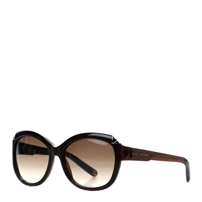 Louis Vuitton Acetate Hortensia Cat Eye Sunglasses Z0486W Brown Glitter 1 of 7