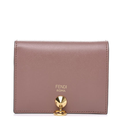 Fendi Vitello Liberty Vitello Century Bi-Color By The Way Compact Bi-Fold Wallet English Rose Tortora 1 of 6