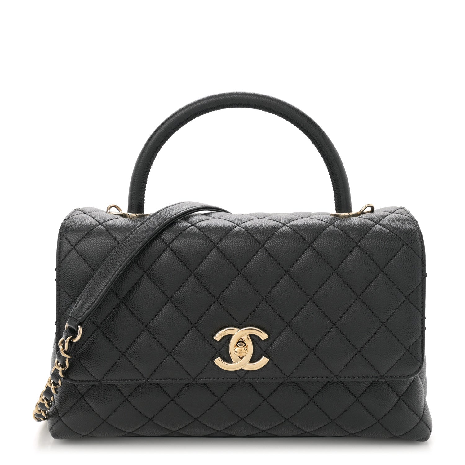 Chanel Caviar Quilted Small Coco Handle Flap Black 1 of 11