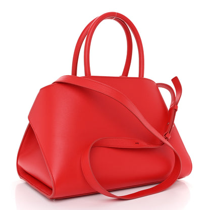 Salvatore Ferragamo Natural Grain Calfskin Small Hug Bag Red 3 of 12