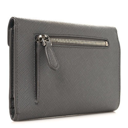 Prada Saffiano Metal Compact Envelope Wallet Marmo 3 of 7