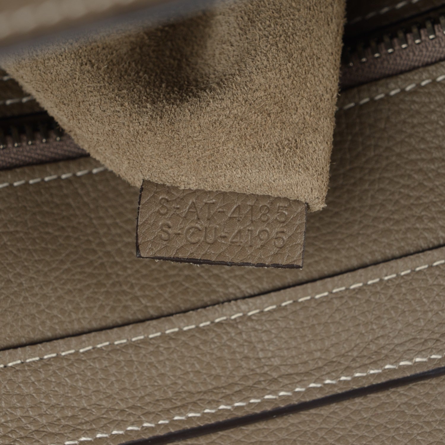 Celine Drummed Calfskin Micro Luggage Souris 7 of 8