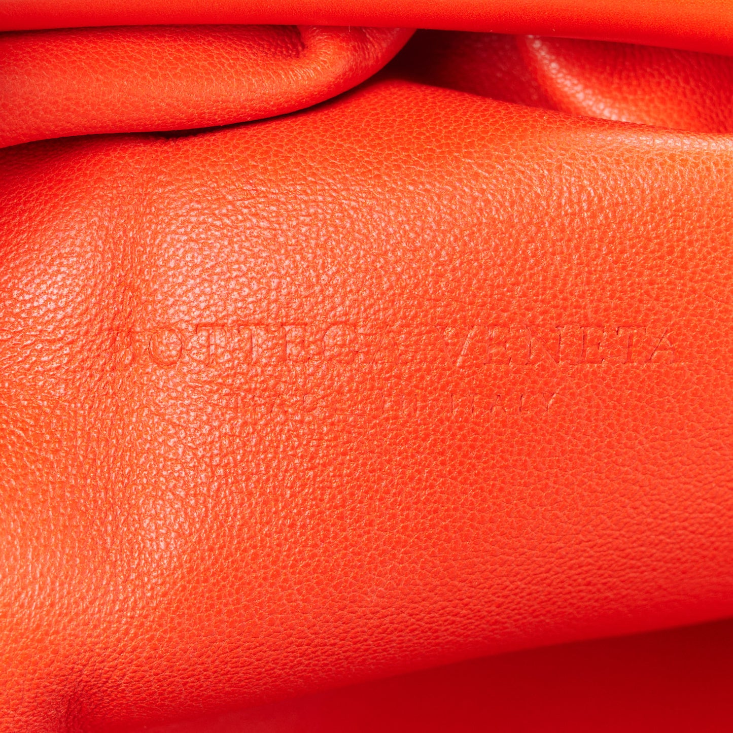 Nappa Maxi Intrecciato The Pouch Oversized Clutch Orange