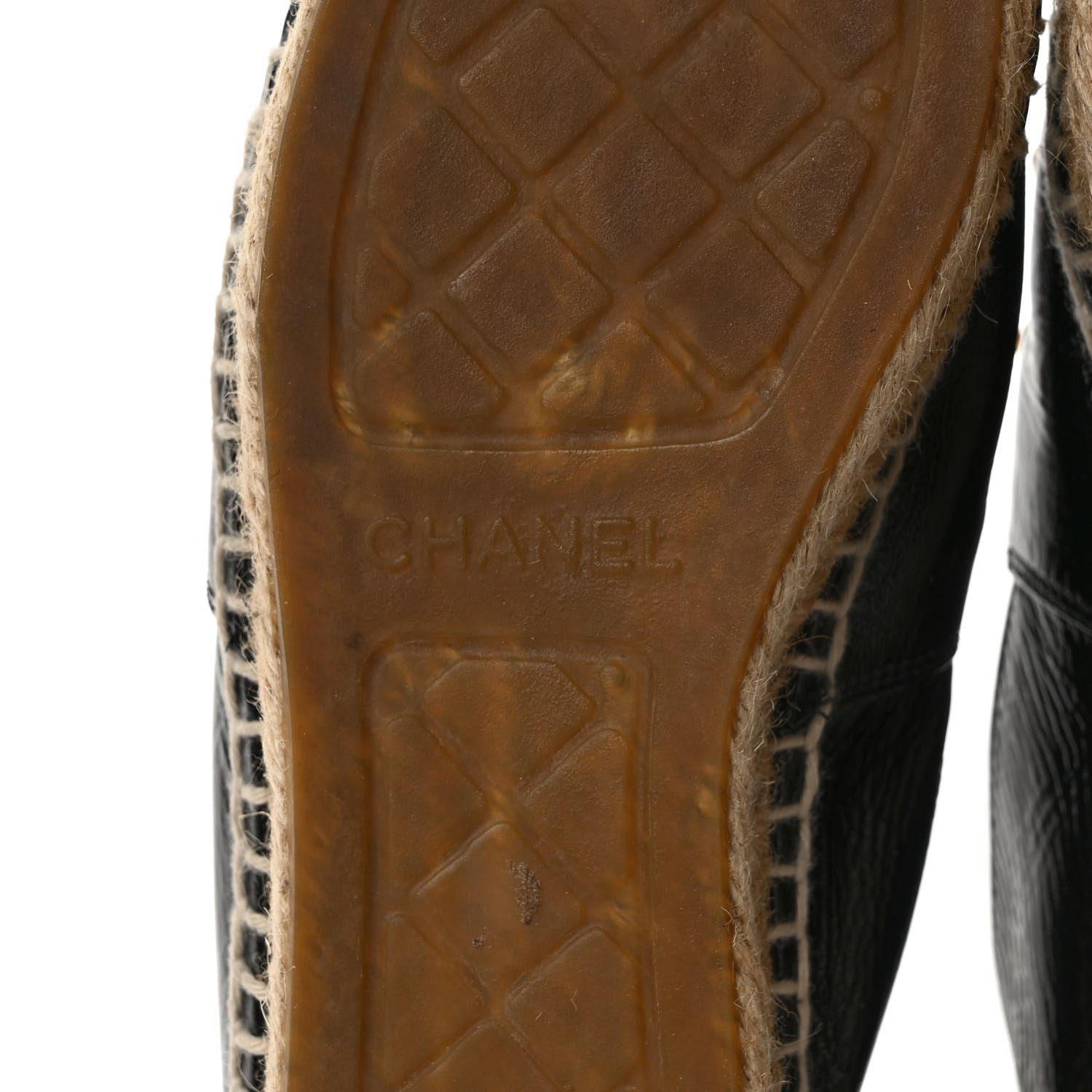 Chanel Patent Calfskin Crystal CC Espadrilles 36 Black 8 of 8