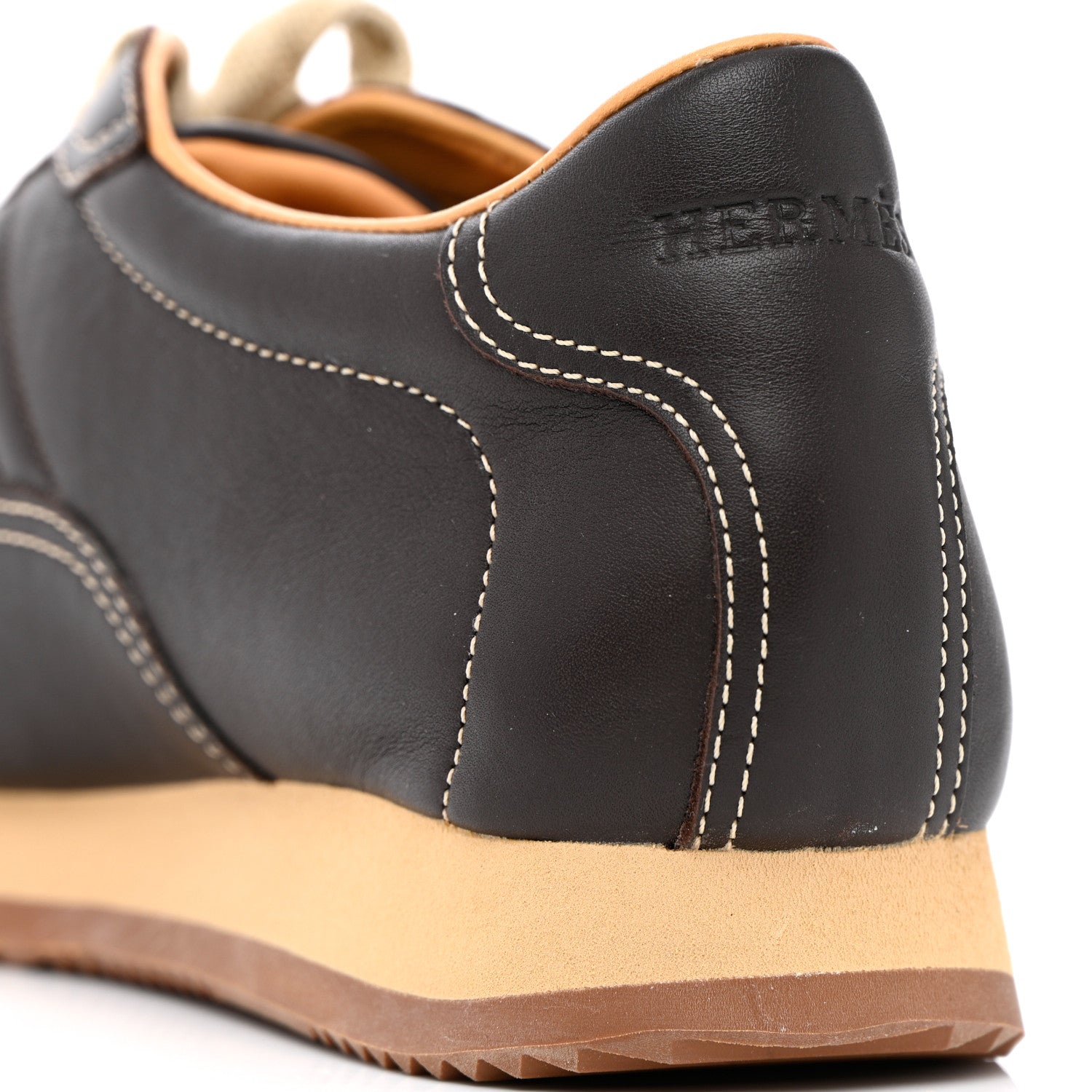 Hermes Calfskin Womens Quick Sneakers 38 Brown 8 of 10