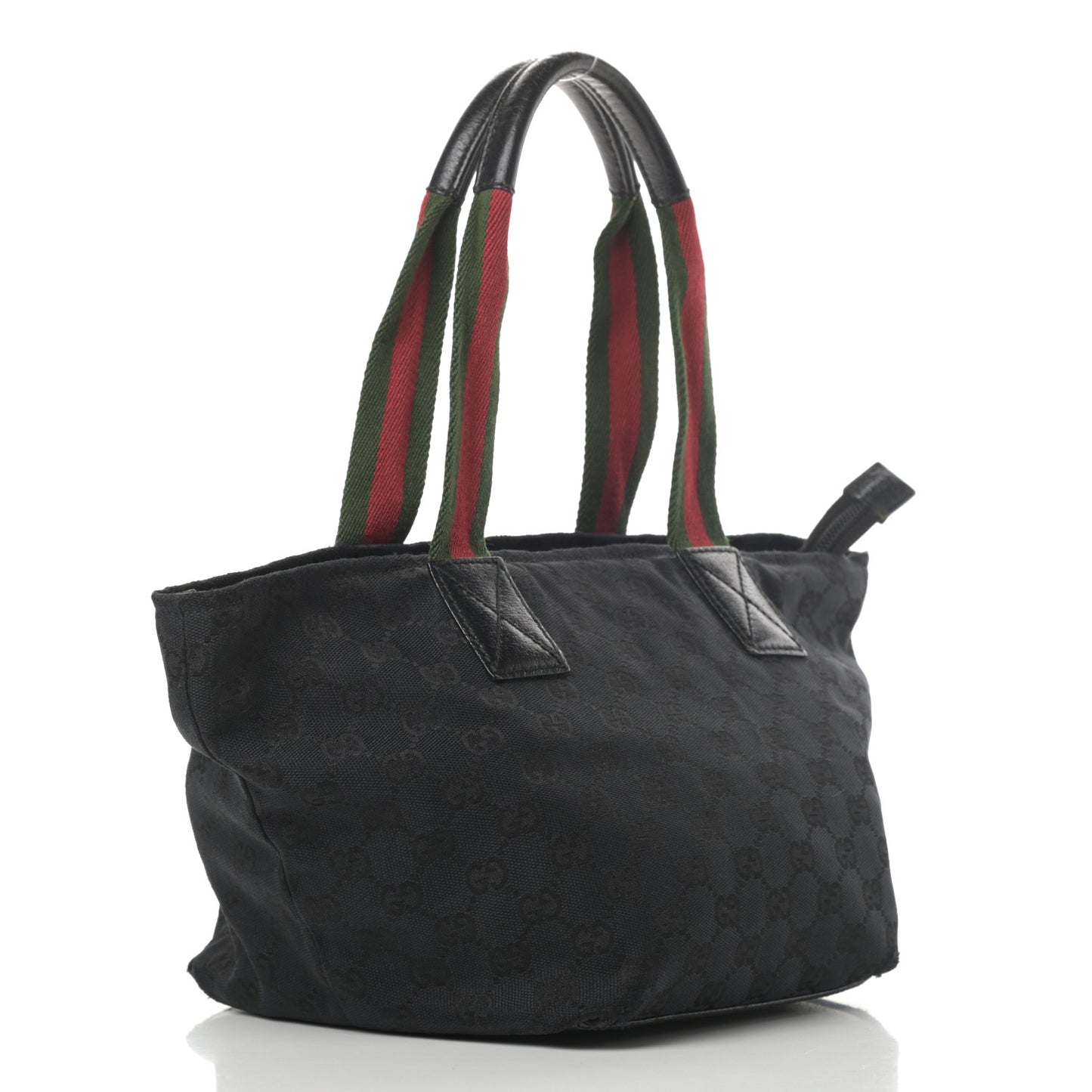 GG Monogram Small Web Handle Bucket Tote Black