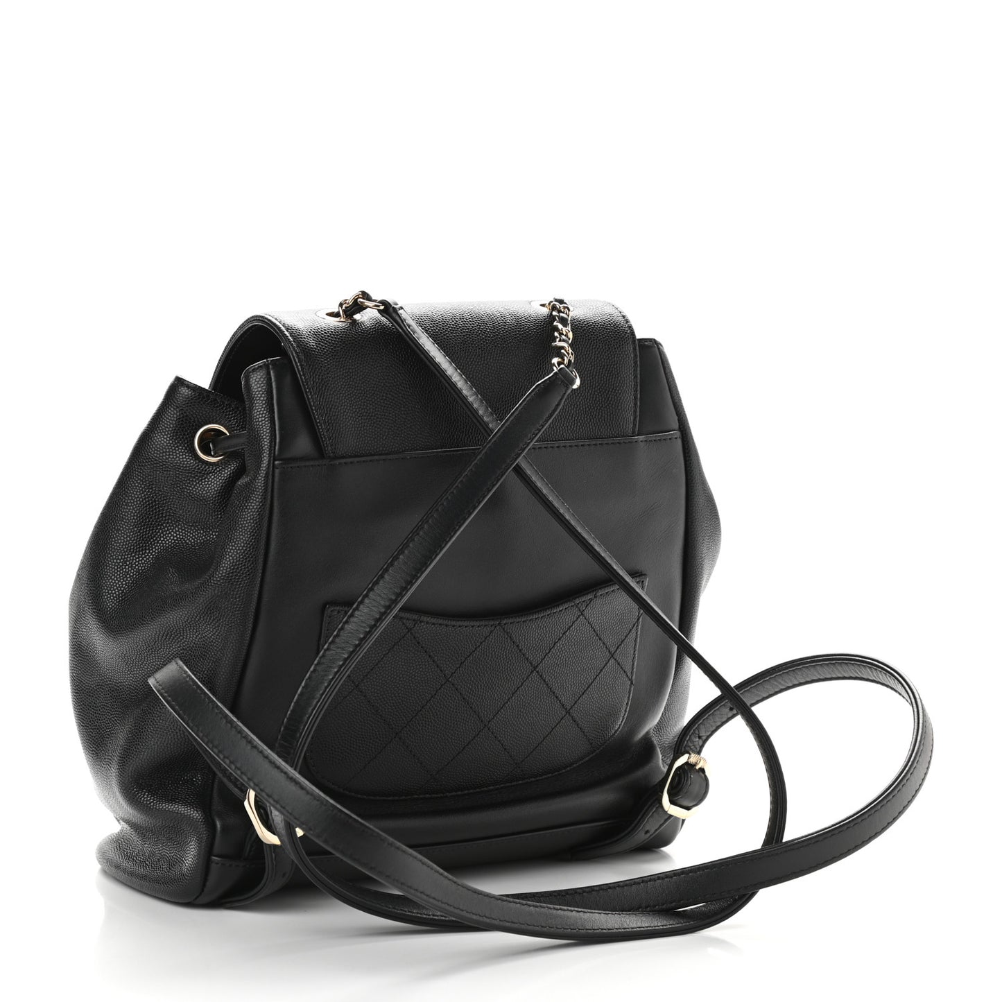 Caviar Quilted Business Affinity Backpack Black