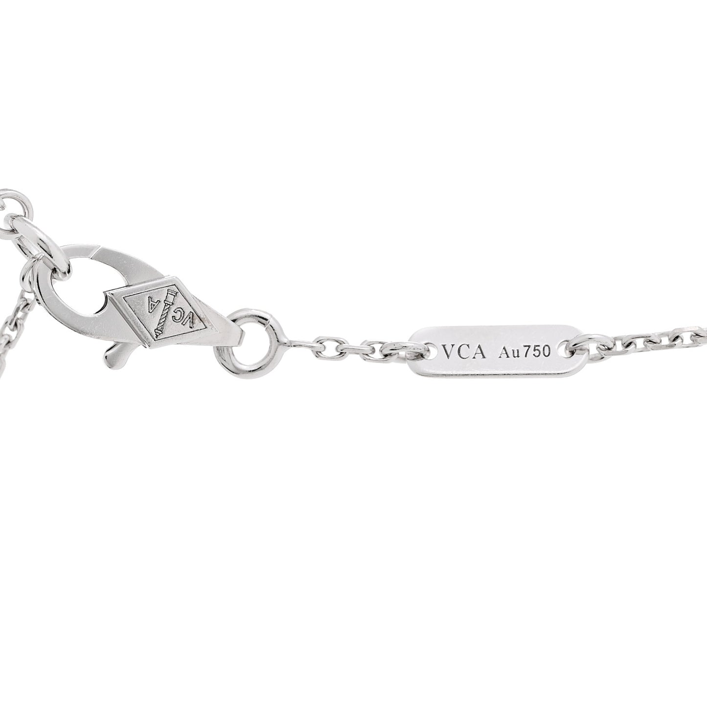 18K White Gold Diamond Sweet Alhambra Bracelet