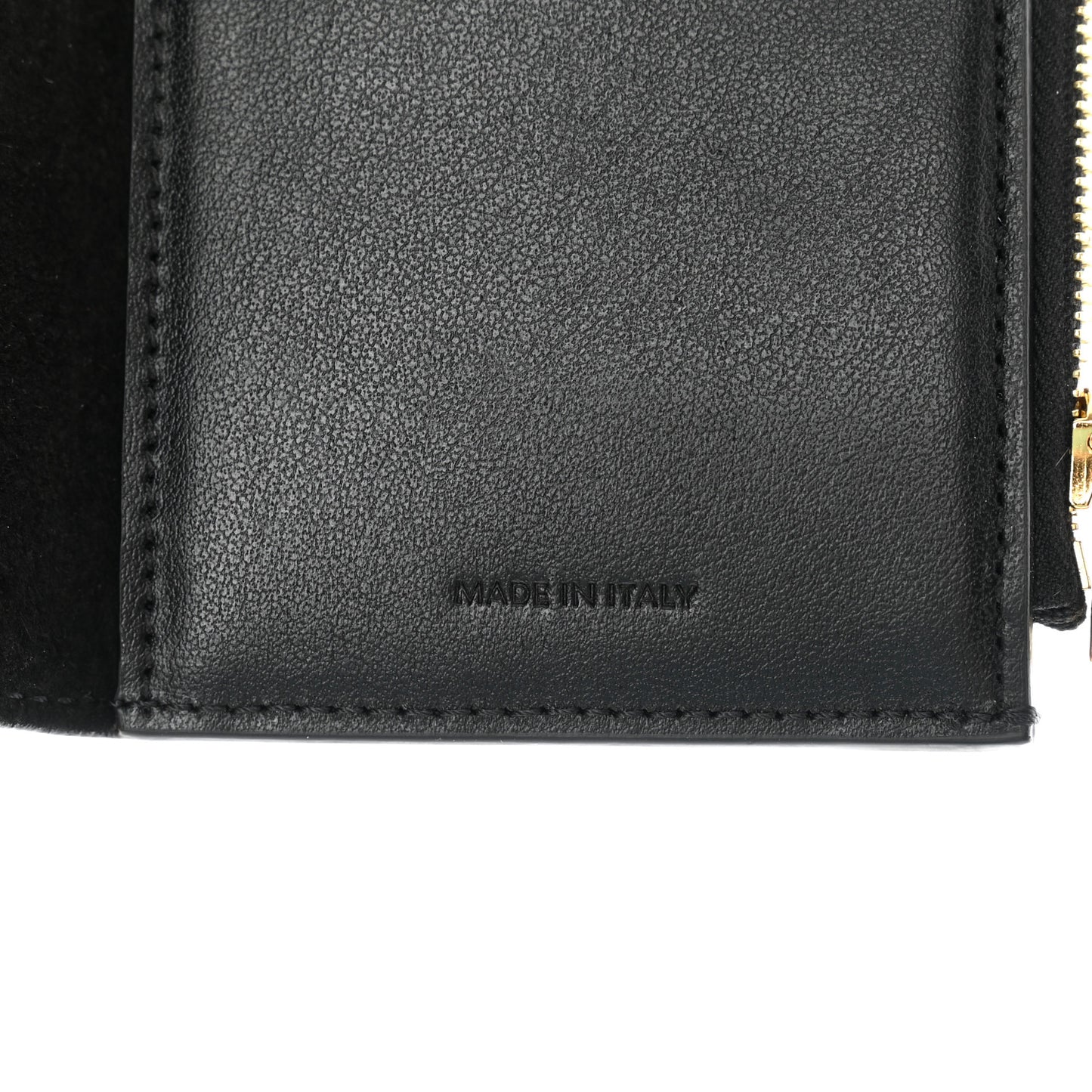 Shiny Smooth Calfskin C Phone Holder Wallet On Chain Bag Black