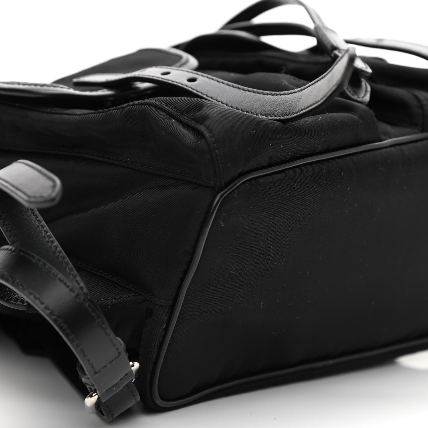 Prada Tessuto Nylon Vitello Backpack Black 9 of 10
