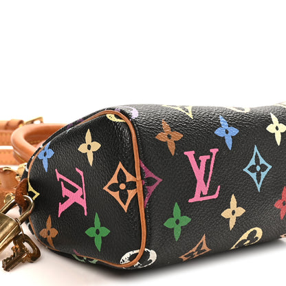 Louis Vuitton Monogram Multicolor Mini Sac HL Speedy Black 8 of 9