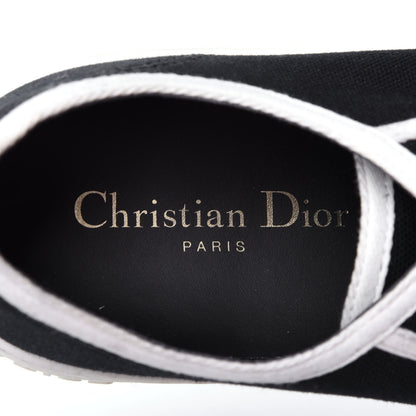 Christian Dior Canvas Walk'N'Dior Low Top Sneakers 38 Black 8 of 14