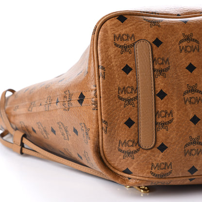 MCM Visetos Large Liz Reversible Shopper Tote Cognac 7 of 16