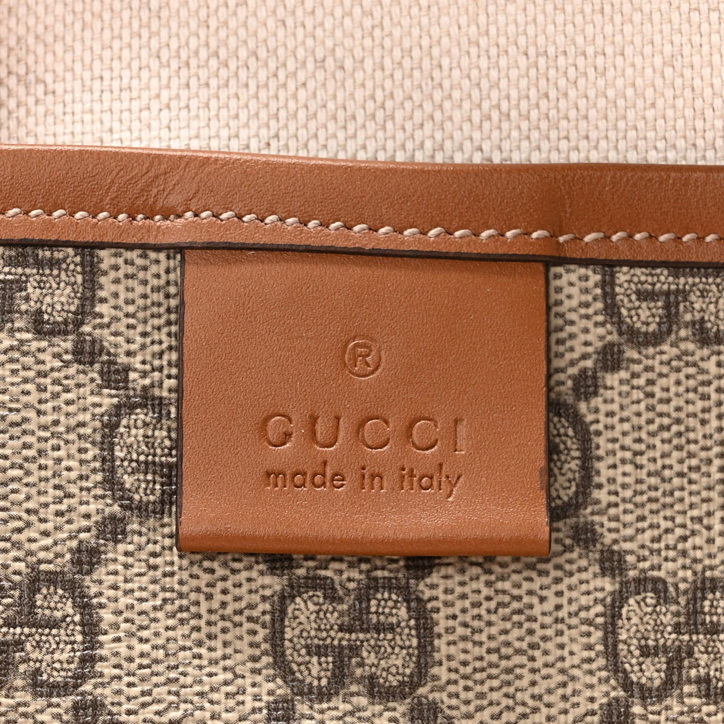 GG Plus Monogram Medium Signature Web Loop Tote Brown