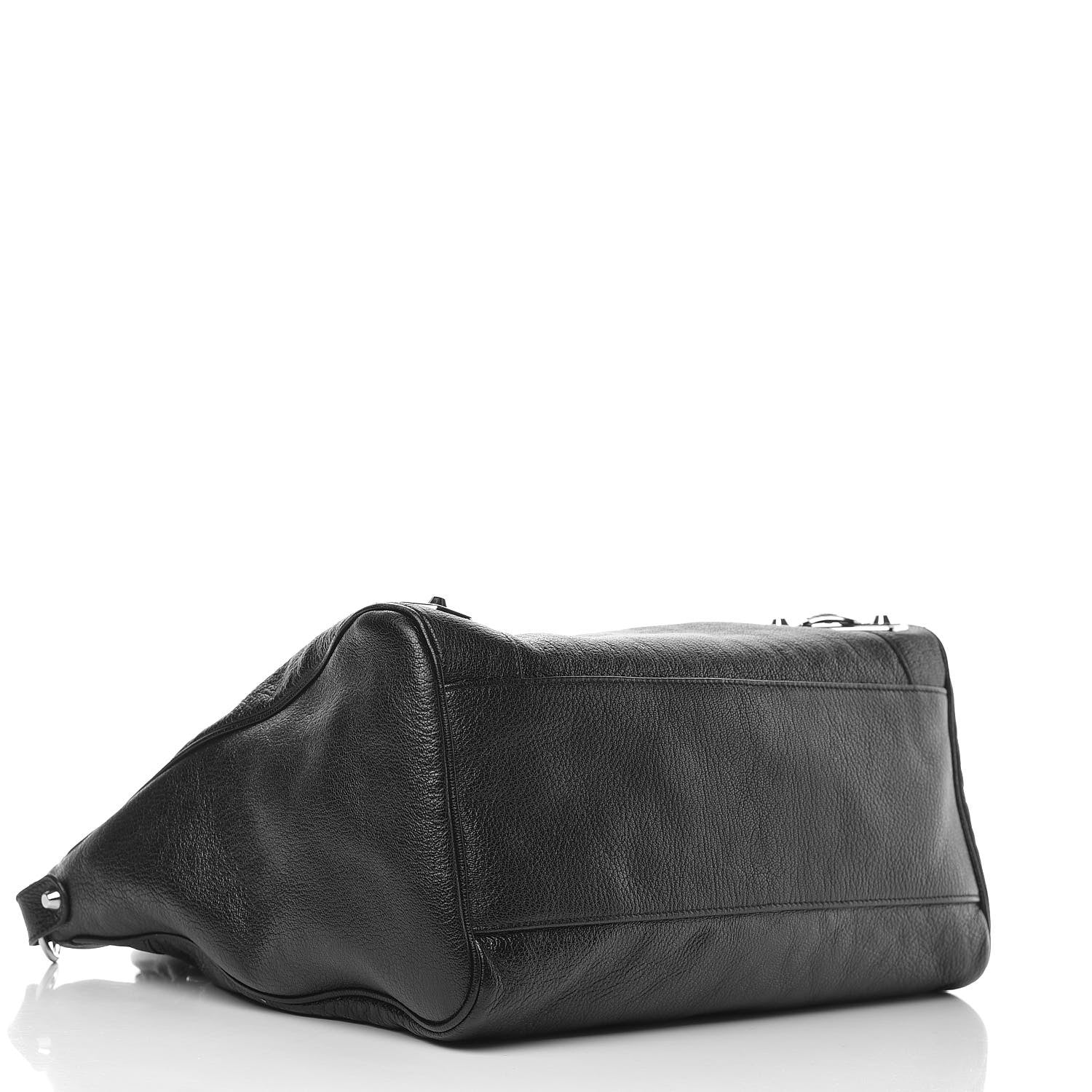 Balenciaga Chevre Silver Metallic Edge Hardware Velo Black 4 of 10