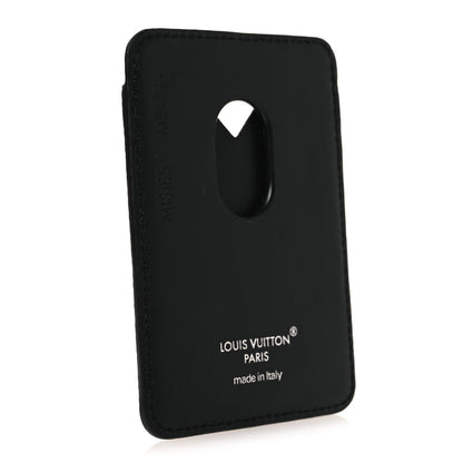 Louis Vuitton Monogram Macassar Magnetic Card Holder Black 3 of 8
