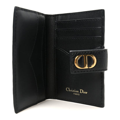 Christian Dior Supple Calfskin Cannage Caro Dandelion Card Holder Black 5 of 9