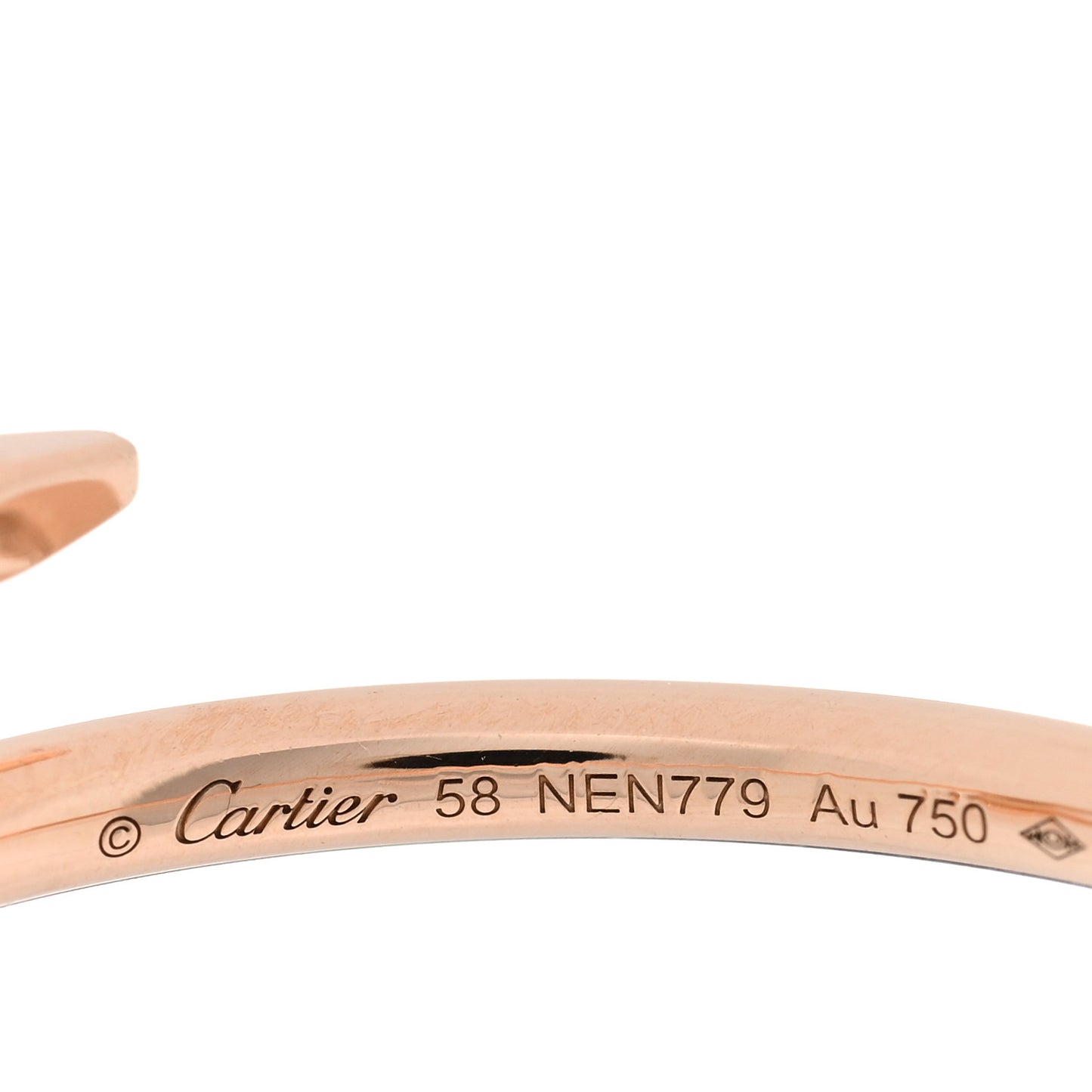 18K Pink Gold Small Juste Un Clou Ring 58 8.25