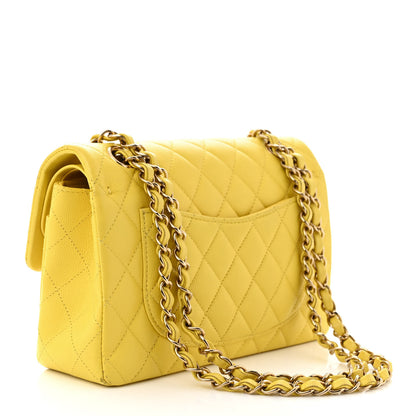 Chanel Caviar Quilted Small Double Flap Yellow 3 of 11
