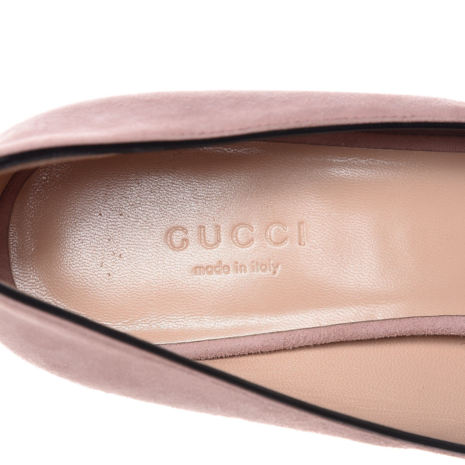 Gucci Kid Scamosciato GG Marmont Fringe 50mm Loafer Pumps 37 Crystal Pink 7 of 9